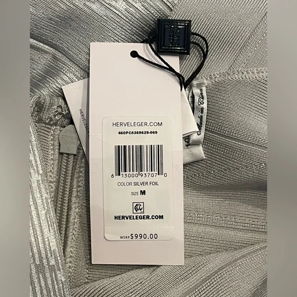 Herve Leger Deep V Bandage Dress - Picture 7 of 10